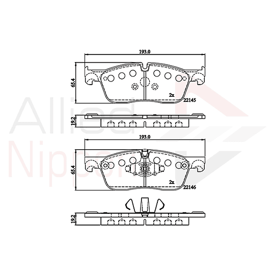 Pastillas Freno Land Rover Range Rover Evoque 2011-2018 Dela