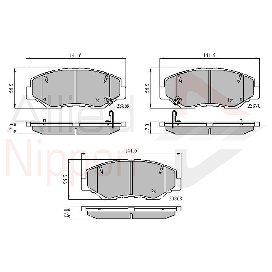 Pastillas Freno Honda Accord 2002-2008 Delantero 2