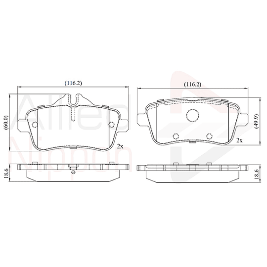 Pastillas Freno Mercedes Benz ML320 2011-2019 Trasero