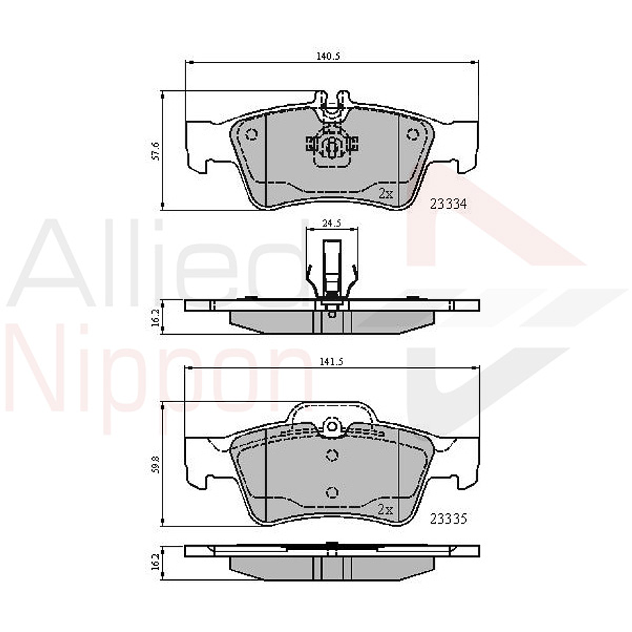 Pastillas Freno Mercedes Benz S600 1999-2005 Trasero 2