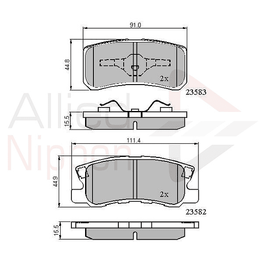 Pastillas Freno Mitsubishi Montero 1999-2006 Trasero