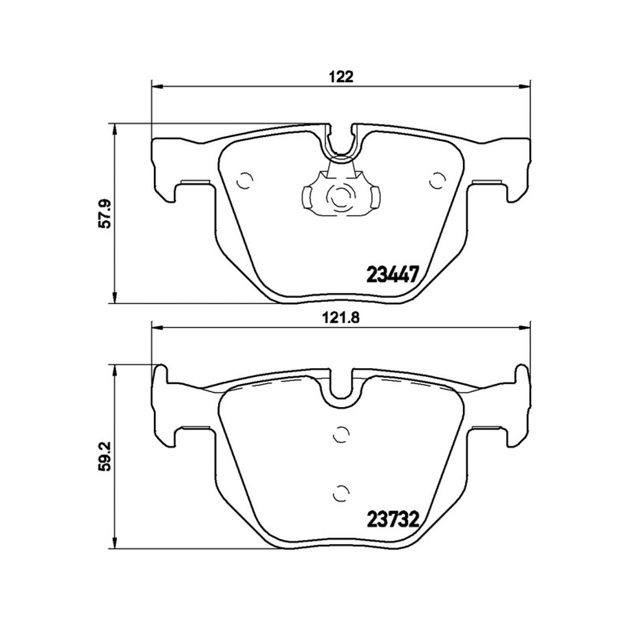 Pastillas Freno BMW 525d 2003-2010 Trasero 2