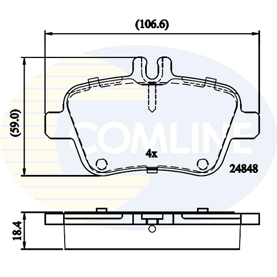 Pastillas Freno Mercedes Benz GLA180 CDI 2014-2020 Trasero