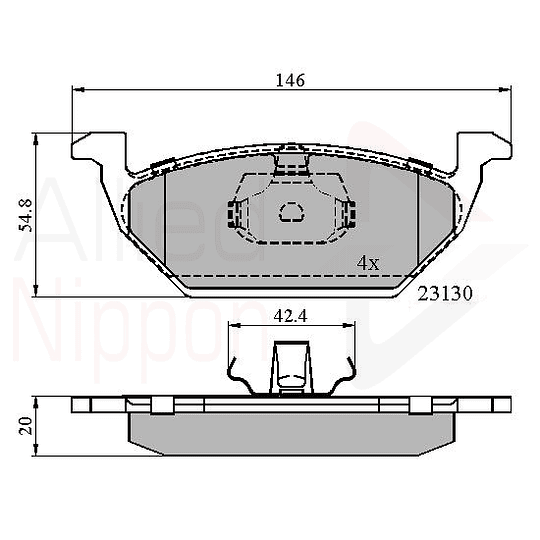 Pastillas Freno Volkswagen Gol 2009-2023 Delantero