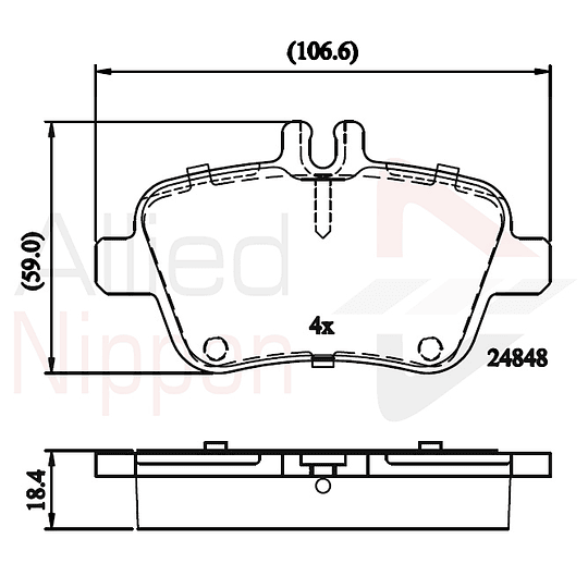 Pastillas Freno Mercedes Benz A180 2004-2012 Trasero