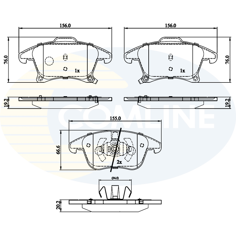 Pastillas Freno Lincoln MKZ 2013-2020 Delantero 2