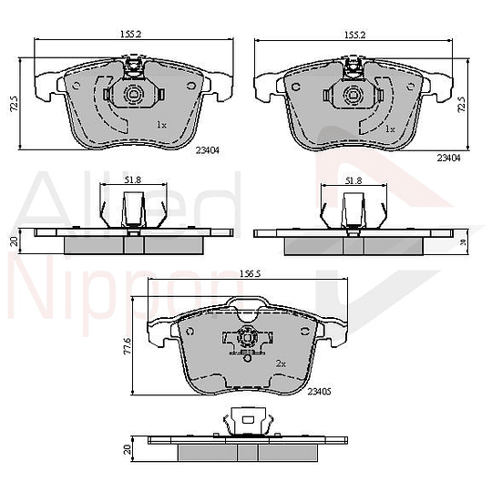 Pastillas Freno SAAB 9-5 1997-2010 Delantero