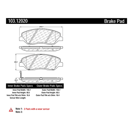 Pastillas Freno Kia Carnival 2006-2014 Delantero