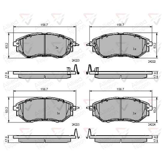 Pastillas Freno Subaru Impreza 2016-2023 Delantero