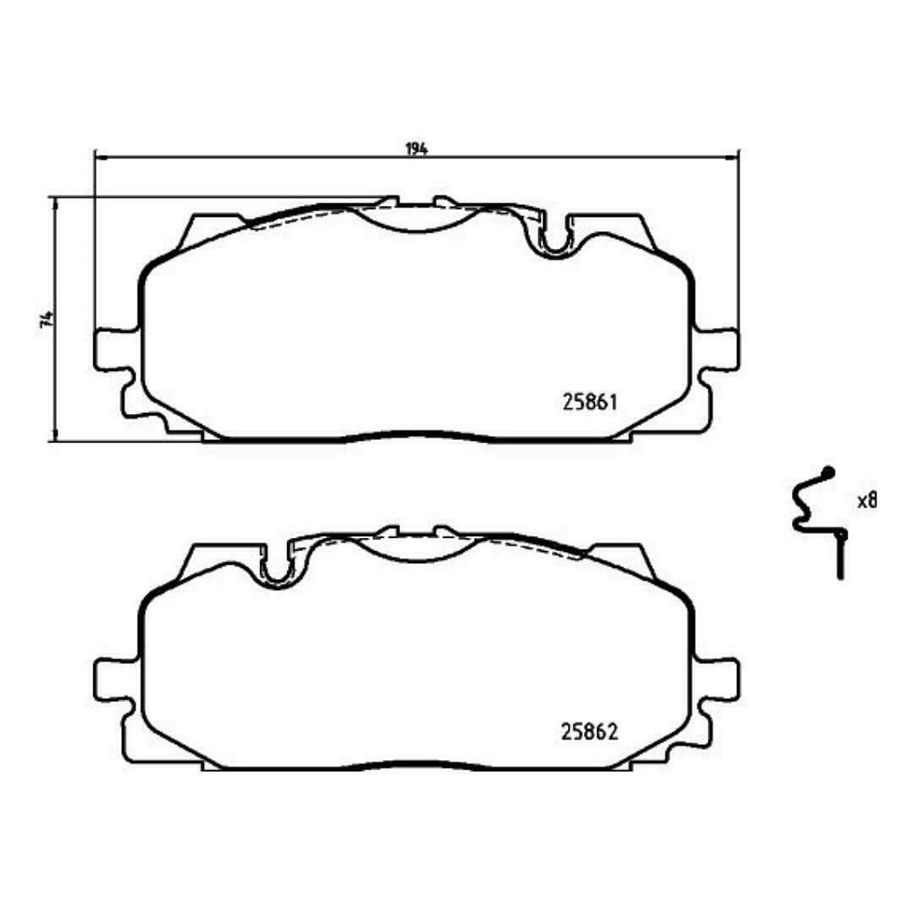 Pastillas Freno BREMBO P85165 1