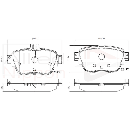 Pastillas Freno Mercedes Benz E300 2017-2023 Trasero