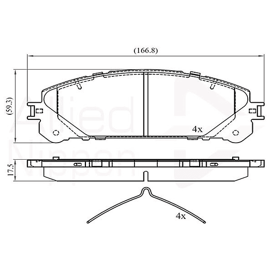 Pastillas Freno Lexus RX 350 2010-2015 Delantero