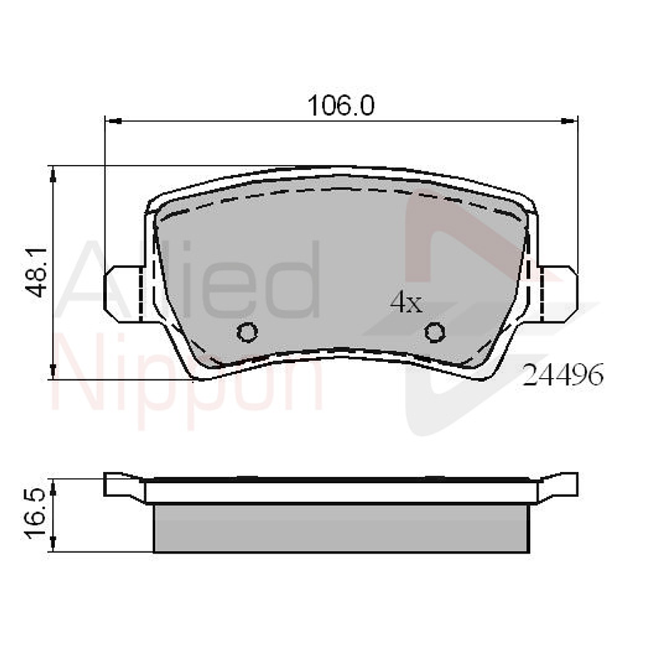 Pastillas Freno ALLIED NIPPON ADB01613 1
