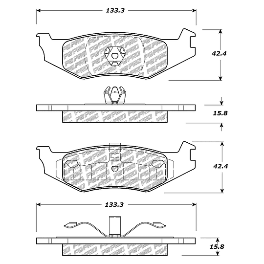 Pastillas Freno Chrysler Daytona 1984-1993 Trasero