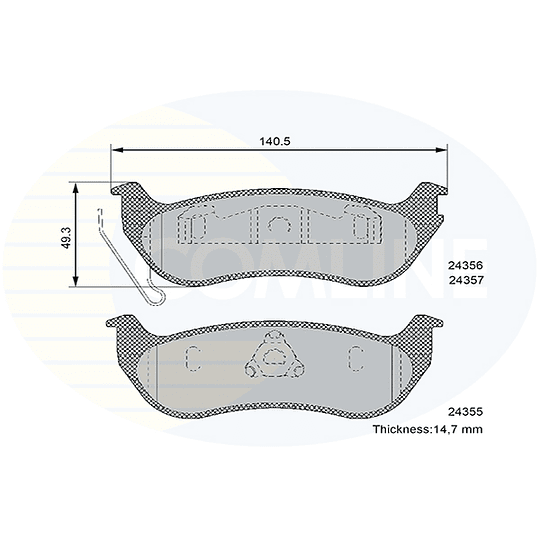 Pastillas Freno Jeep Wrangler 1987-1996 Trasero