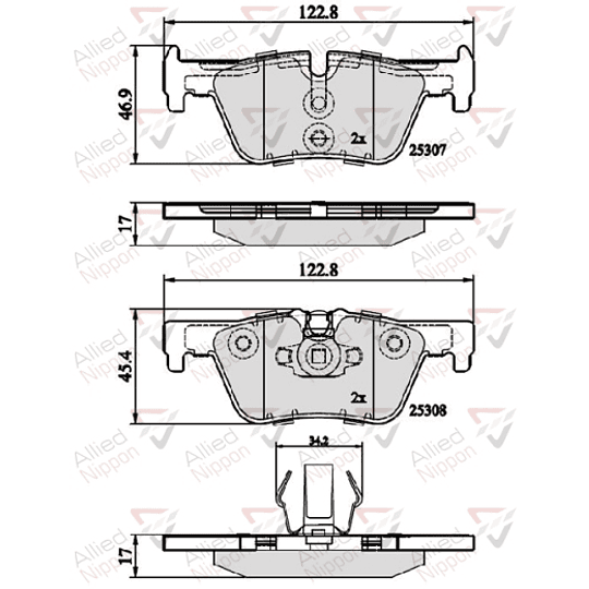 Pastillas Freno BMW 428i 2014-2020 Trasero