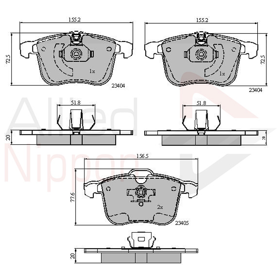 Pastillas Freno SAAB 9-3 2004-2014 Delantero 2