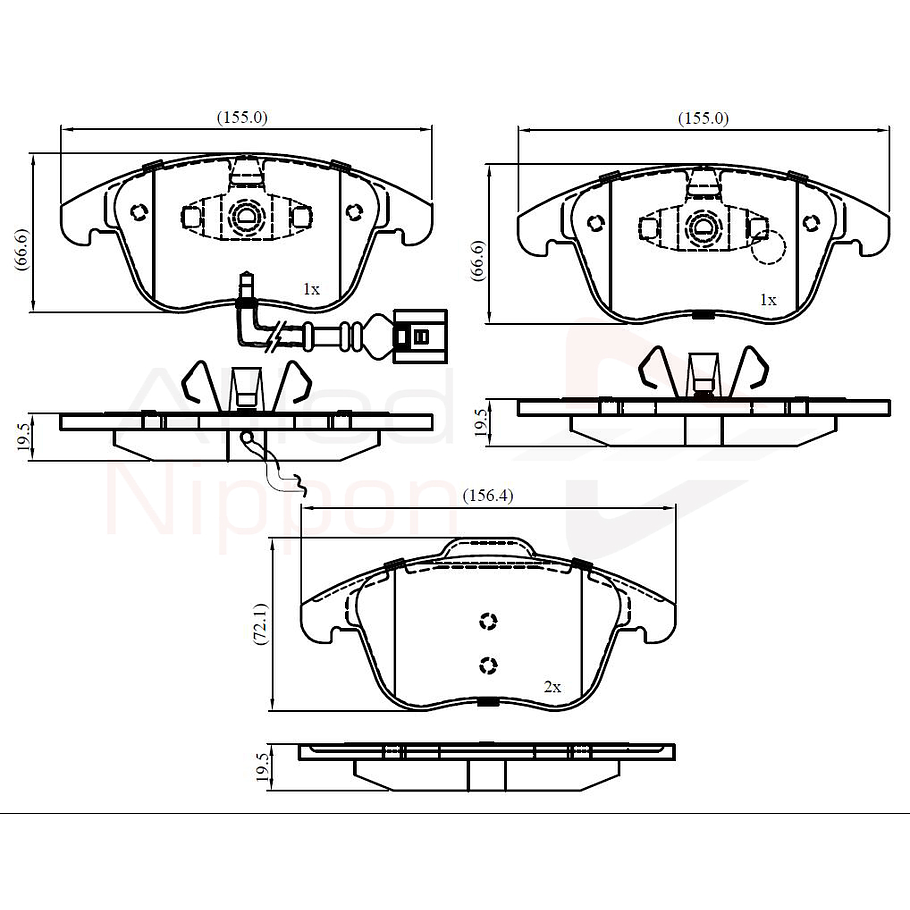 Pastillas Freno Seat Alhambra 2010-2020 Delantero 2