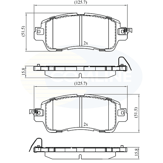 Pastillas Freno Mazda 2 2014-2023 Delantero