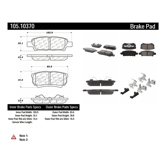 Pastillas Freno Jeep Compass 2011-2017 Trasero