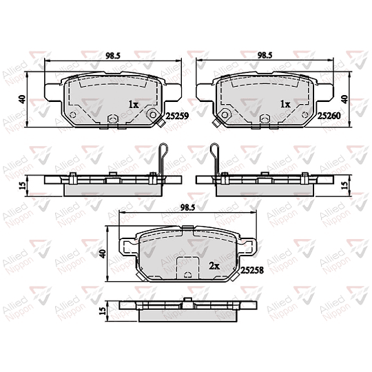 Pastillas Freno Suzuki SX4 2013-2023 Trasero