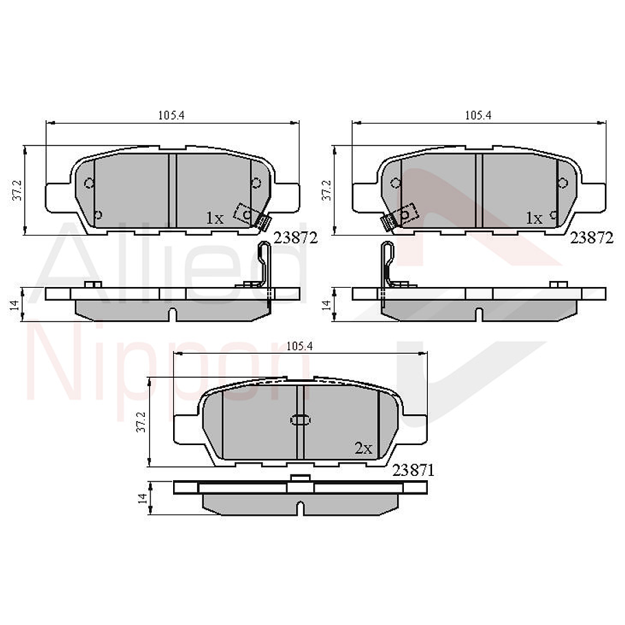 Pastillas Freno Suzuki Vitara 2005-2019 Trasero 2