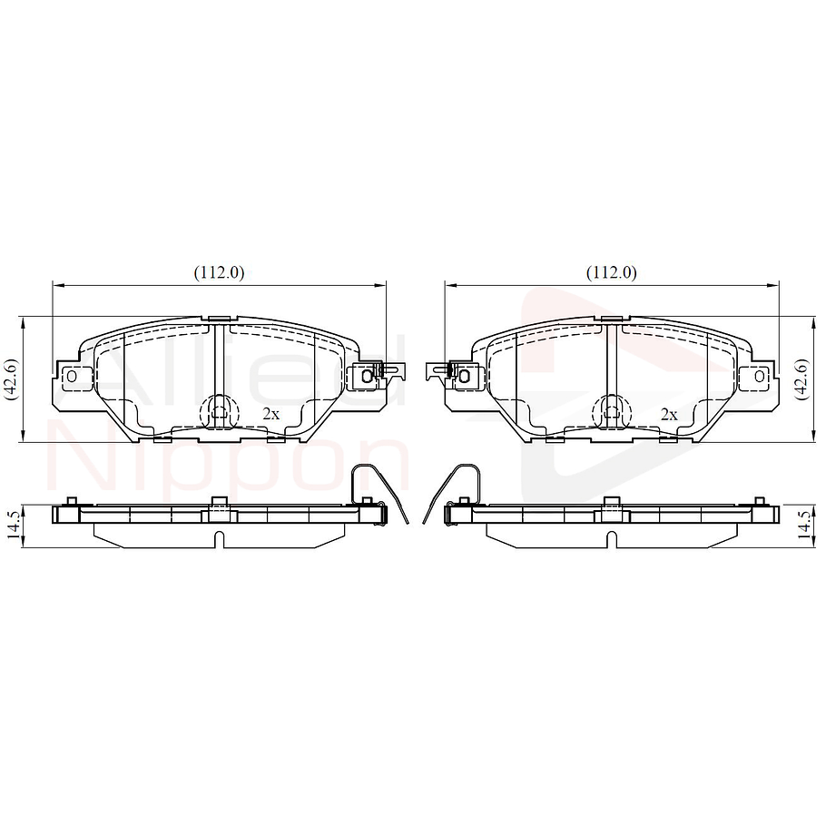 Pastillas Freno Mazda CX-5 2017-2023 Trasero 2