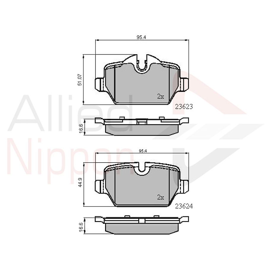 Pastillas Freno BMW 318i 2004-2013 Trasero 2