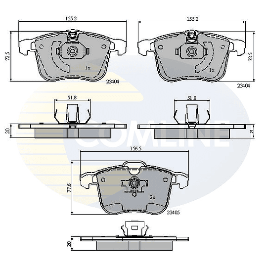 Pastillas Freno SAAB 9-3 Convertible 2004-2014 Delantero