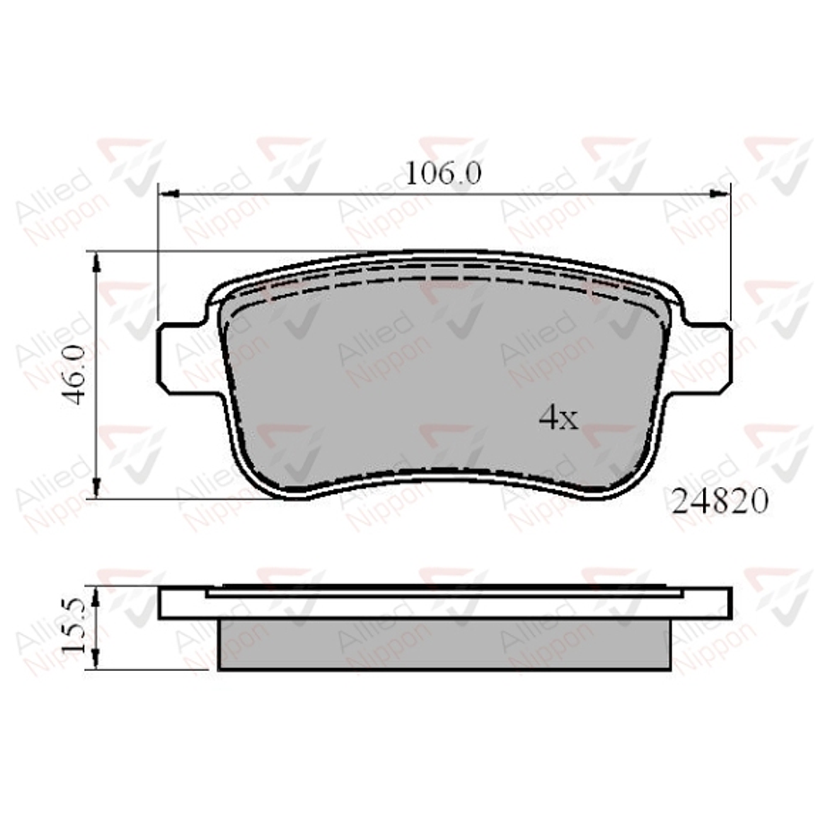 Pastillas Freno Renault Fluence 2009-2020 Trasero 2