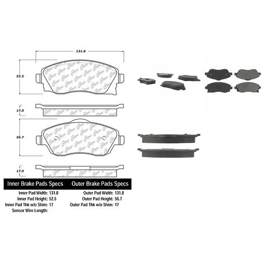 Pastillas Freno Chevrolet Meriva 2003-2010 Delantero