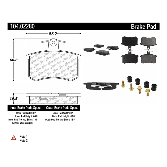 Pastillas Freno Audi Quattro 1980-1991 Trasero