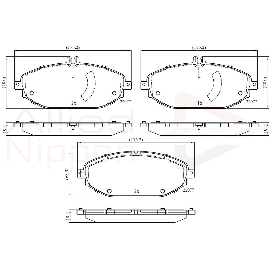 Pastillas Freno Mercedes Benz E220d 2017-2023 Delantero 2