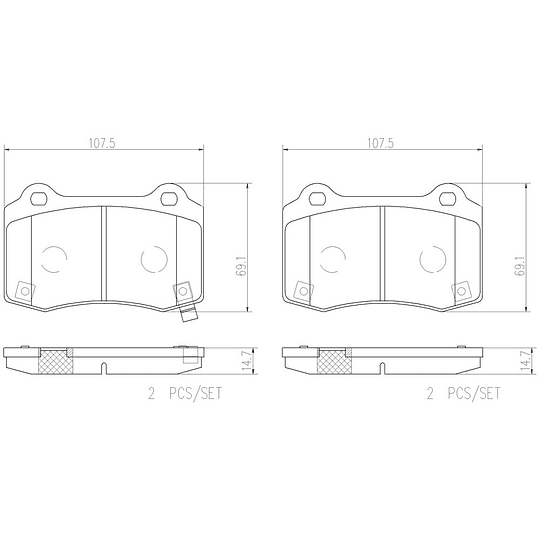 Pastillas Freno Chrysler 300 2011-2023 Trasero