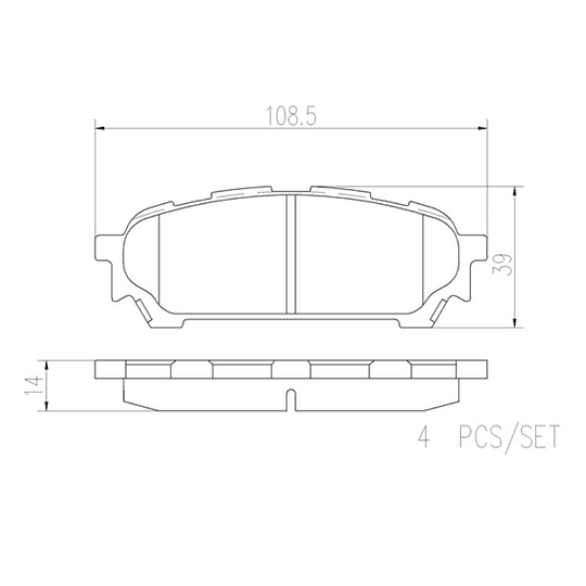 Pastillas Freno Subaru Impreza 2008-2014 Trasero