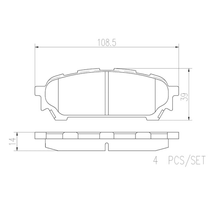 Pastillas Freno Subaru Impreza 2008-2014 Trasero 2