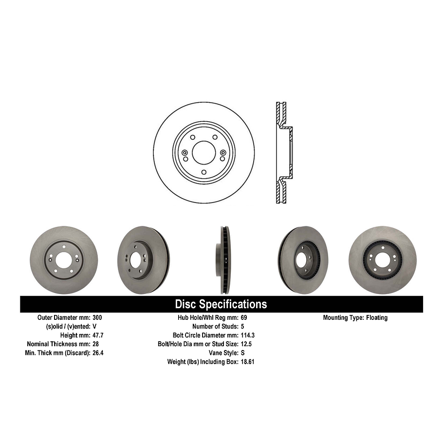 Disco Freno Hyundai Sonata 2005-2009 Delantero 4