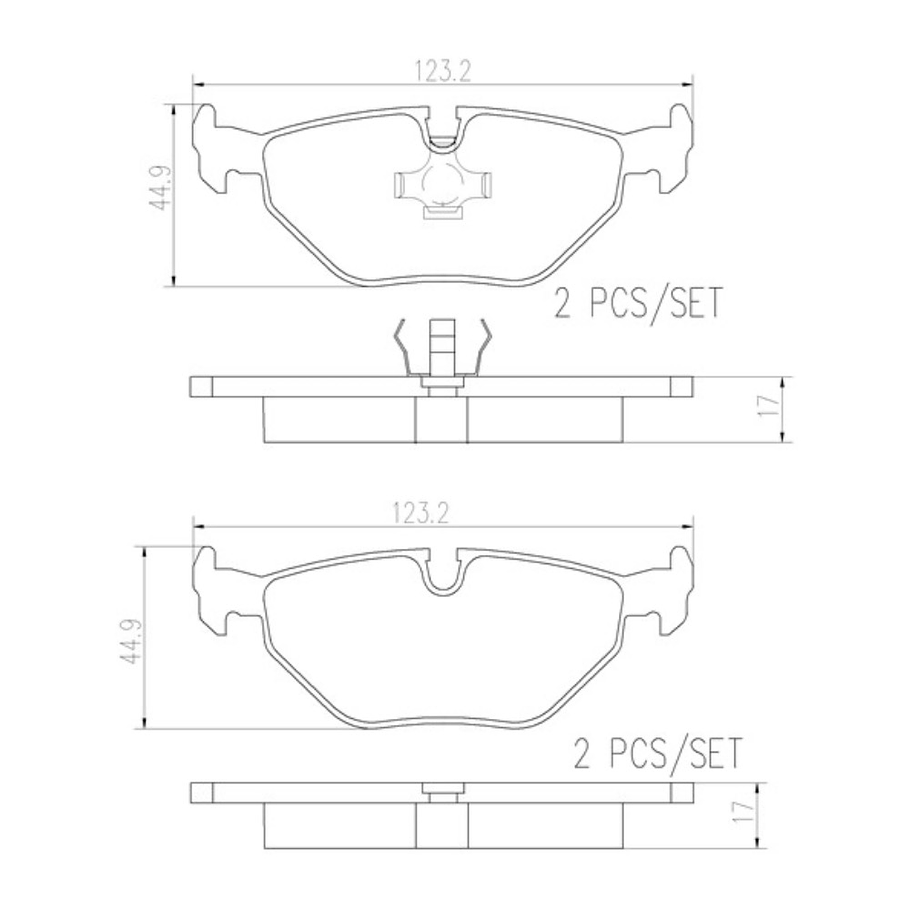 Pastillas Freno BMW 318ti 1997-2006 Trasero 3