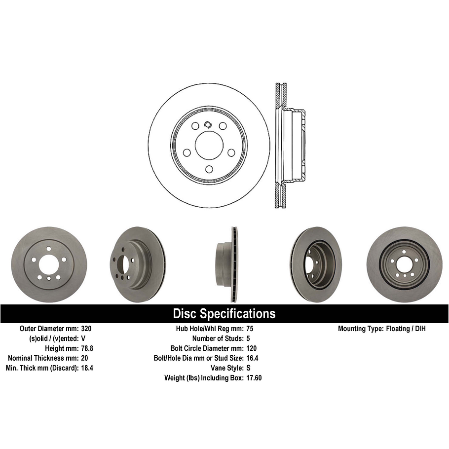 Disco Freno MOTAQUIP LVBD1716 1