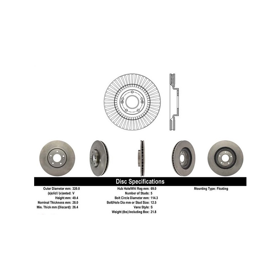 Disco Freno COMLINE ADC5080V 1