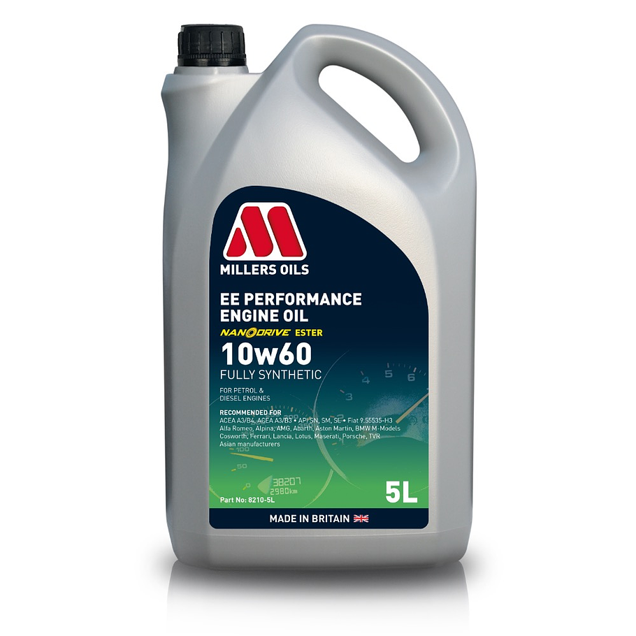 Aceite Motor MILLER´S EE Performance Engine Oil 10w60. Forma 1