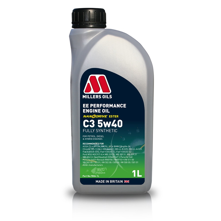 Aceite Motor MILLER´S EE Performance Engine Oil C3 5w40. For 1