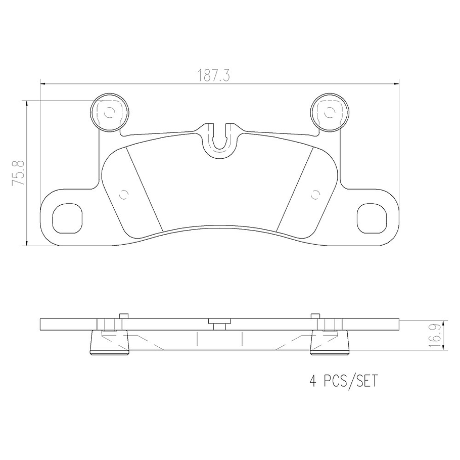 Pastillas Freno Porsche Boxter 2012-2016 Trasero 7