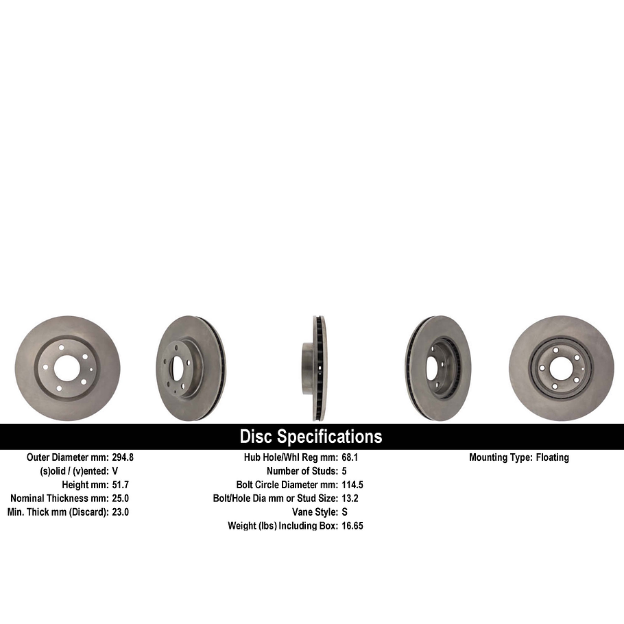 Disco Freno POWERSTOP JBR1598 1