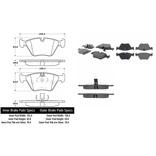 Pastillas Freno BMW 528i 1995-2003 Delantero