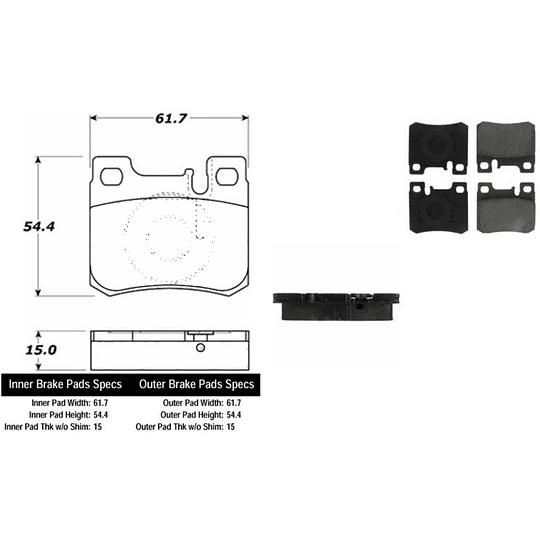 Pastillas Freno Mercedes Benz 190 E 1984-1996 Trasero