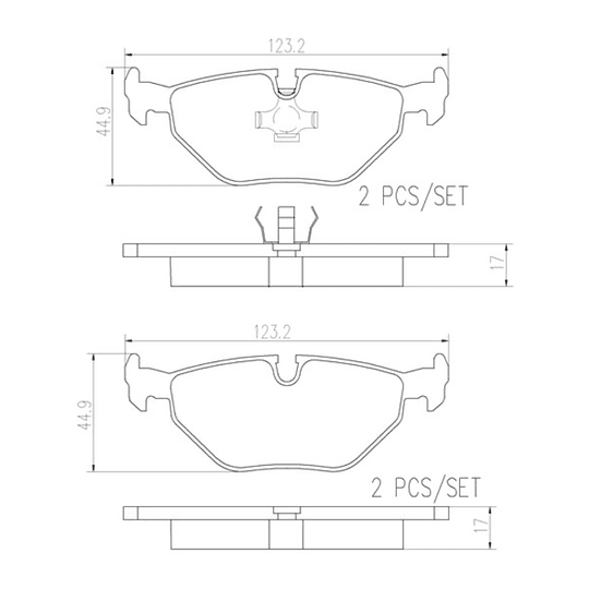 Pastillas Freno BMW 318td 1990-2000 Trasero