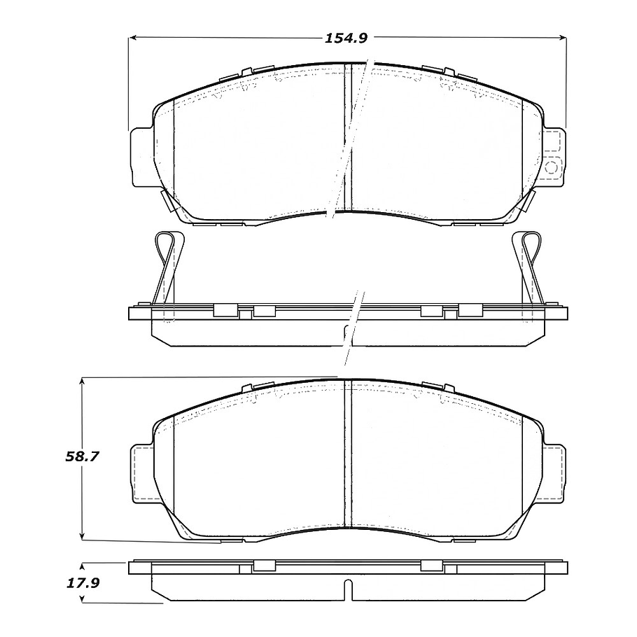 Pastillas Freno Honda CR-V 2007-2012 Delantero 1