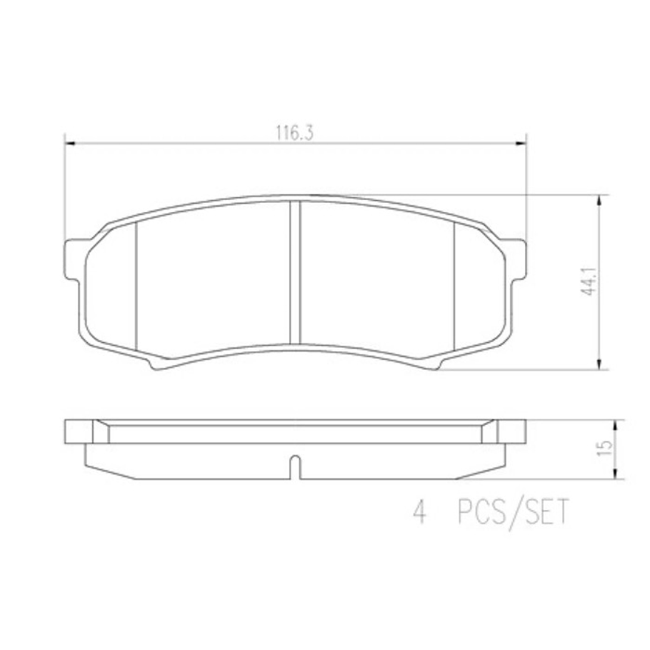 Pastillas Freno Toyota 4Runner 2003-2009 Trasero 2