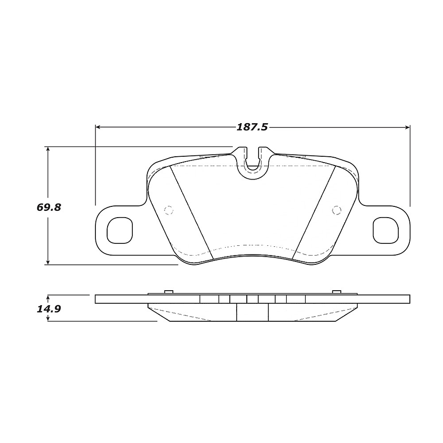 Pastillas Freno Porsche Panamera 2010-2016 Trasero 2